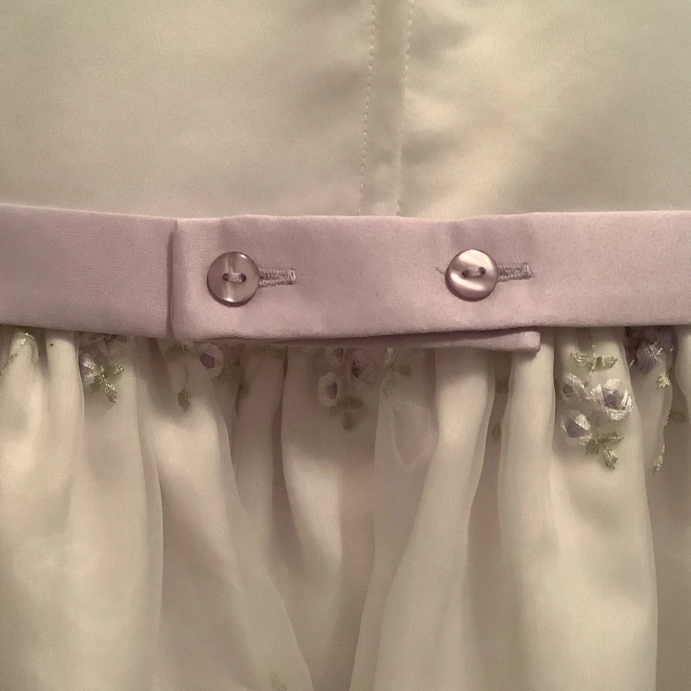 Cinderella White and Lavender Formal Dress